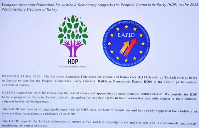 Armenian federation in Europe issued a statement supporting terrorists